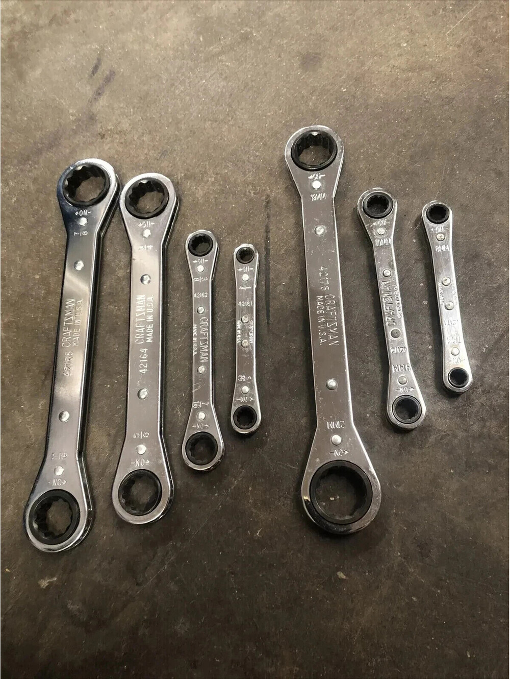 Craftsman Ratcheting Wrenches Metric And Standard Mix 7pc.